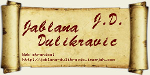 Jablana Dulikravić vizit kartica